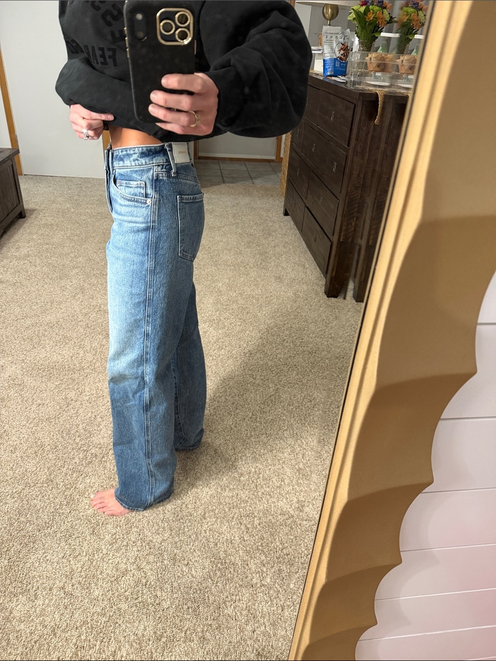 Express Women's Straight Leg Jeans - Light Blue Denim